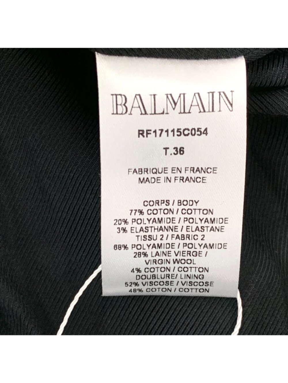 Balmain White Striped Logo Print Double-Breasted Cotton Jacket - Picture 7 of 7